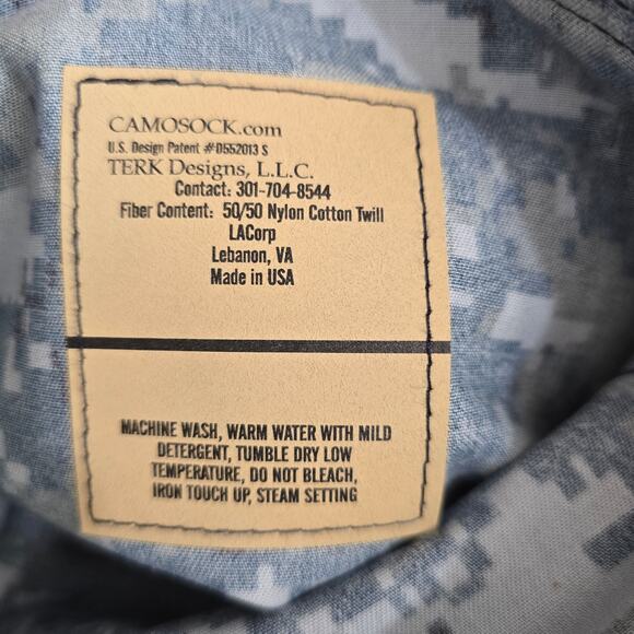 CAMOSOCK U.S. Navy Christmas Stocking Blue Camo Made in the USA Military - Picture 7 of 7